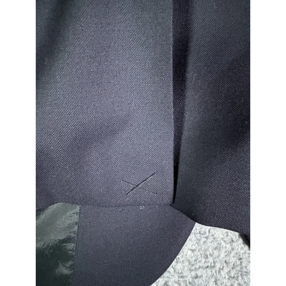 Lauren Ralph Lauren Mens Blazer 44 R Navy Blue 100% Wool Gold Button Sport Coat